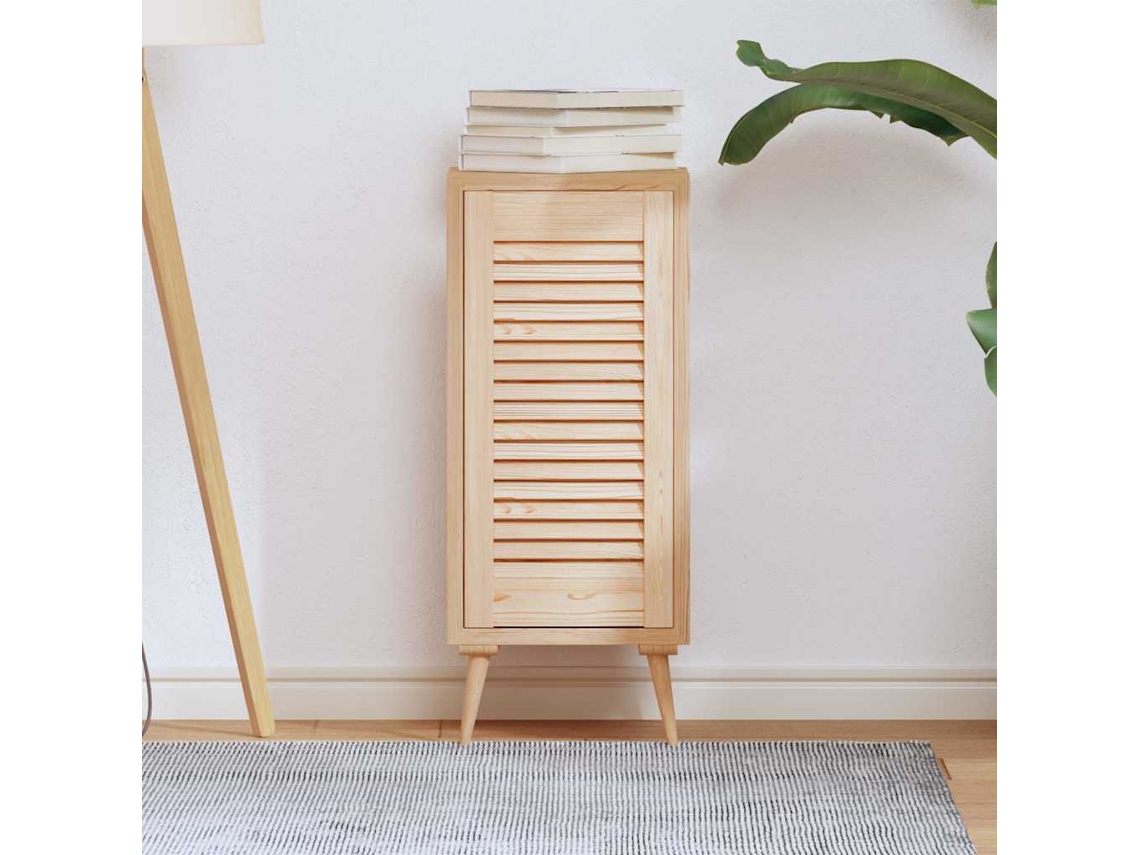 Vidaxl Porta De Armário Com Design De Persiana Pinho Maciço