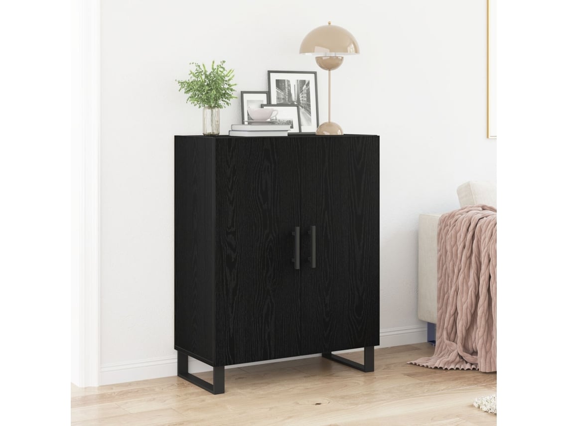 Buffer Preto Carvalho 69,5x34x90 Cm Madeira Derivada Wsd366597 Lovely Home
