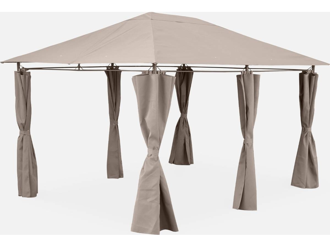 Pérgola com Cortinas SWEEEK Divio (Castanho - 3X4M)