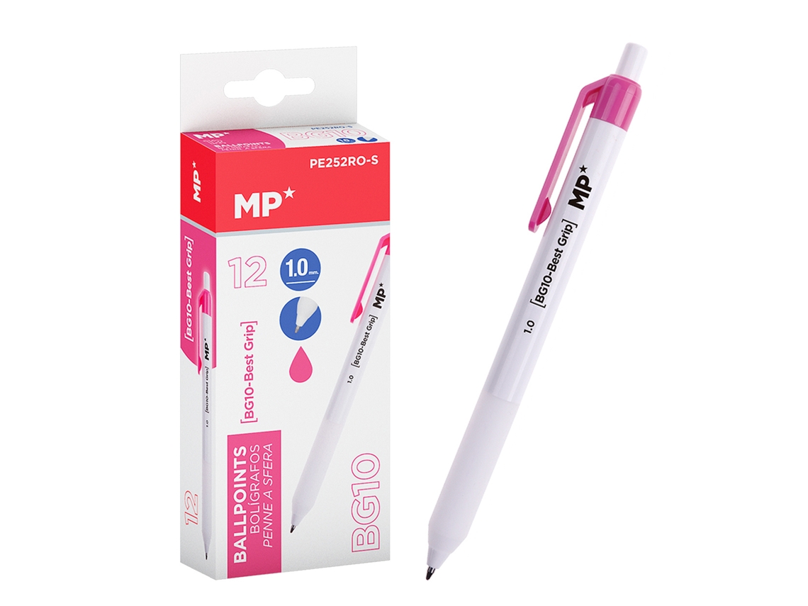 Pack 12 Canetas 1.0 Mm Rosa