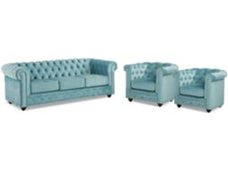 Conjunto Sofá E Poltrona Chesterfield