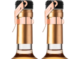 Obturador De Champanhe Com 2 Plugs De Aço Inoxidável Para Vinho Espumante