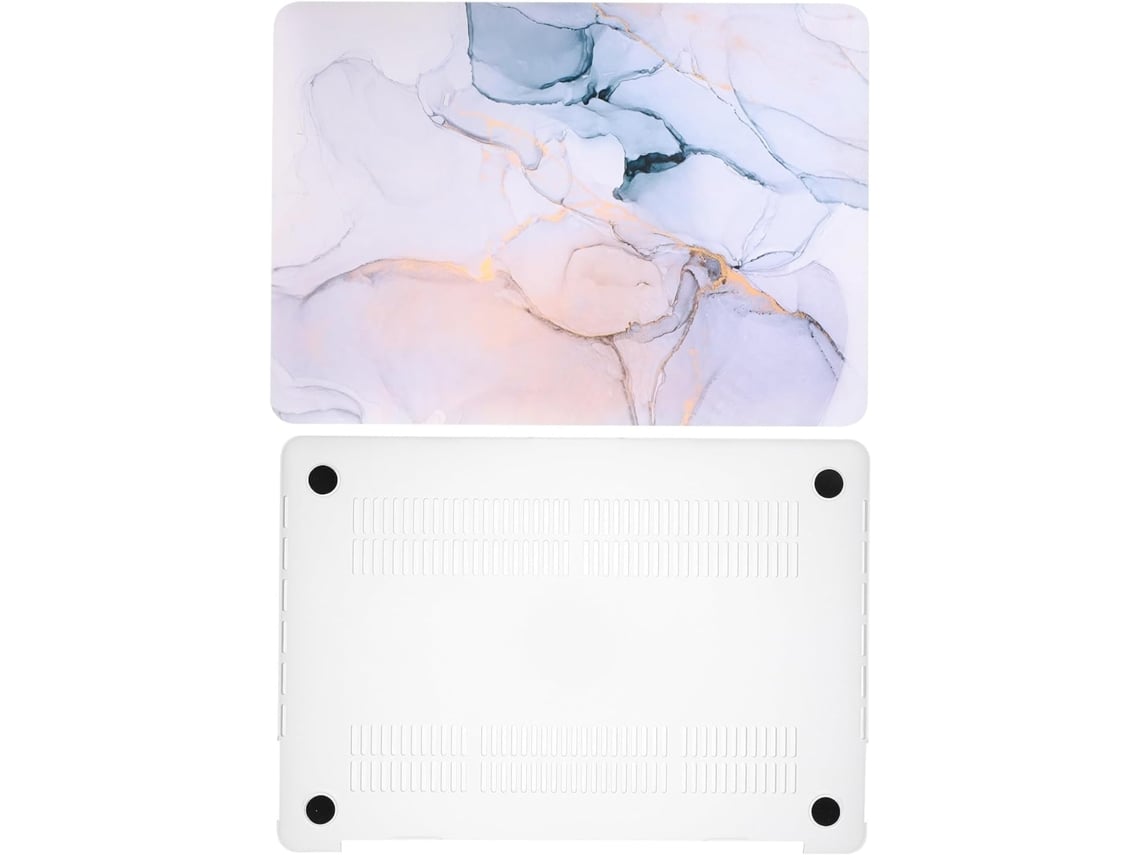Capa Protetora Para Laptop Com Estampa De Mármore E Película Flexível.