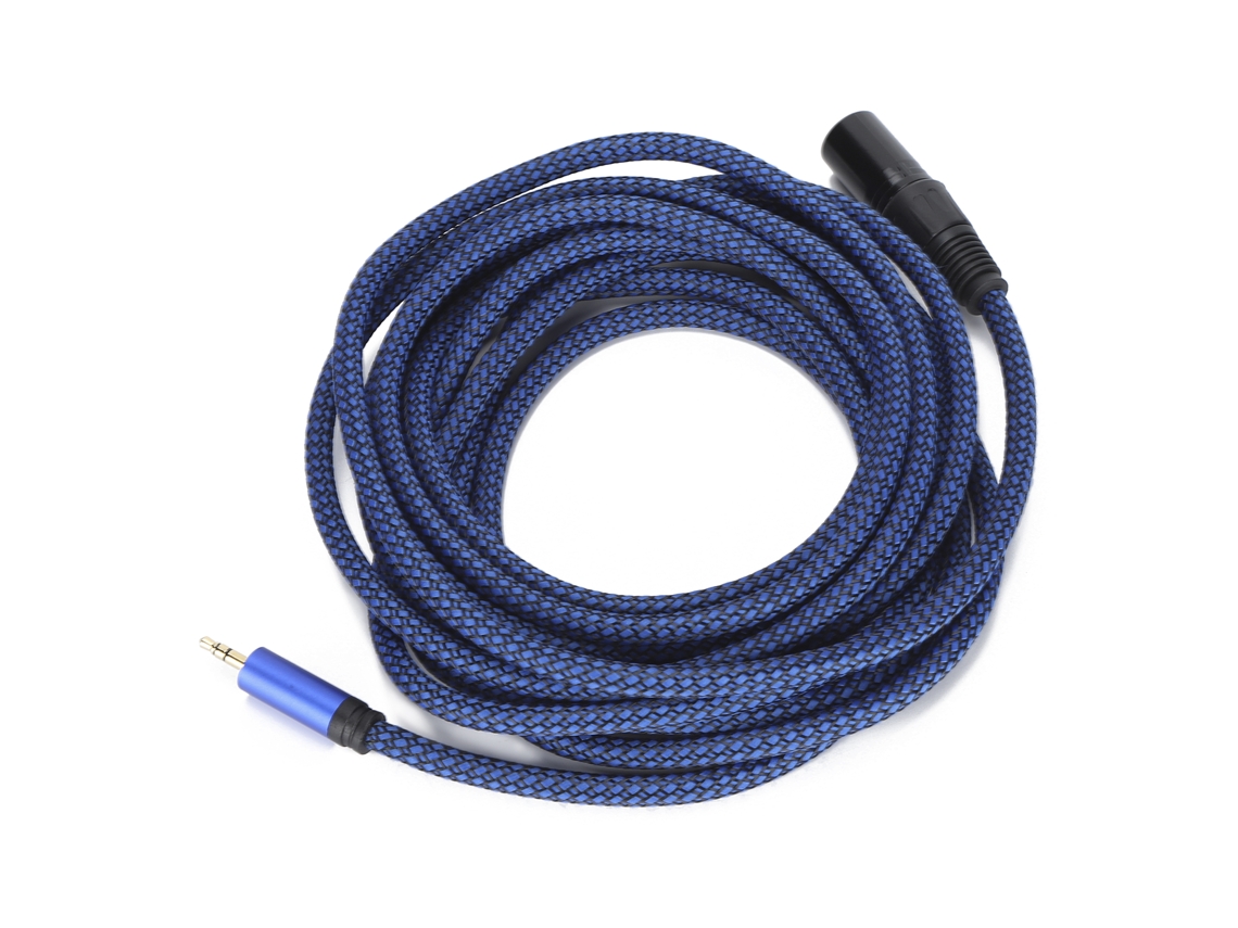 Cable de Microfone Balanceado Xlr Macho a Jack 3,5 Mm, 5 M