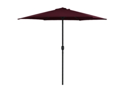 Vidaxl Guarda-sol De Jardim Com Poste De Alumínio 270x246 Cm Bordô