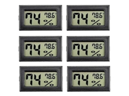 6pack Mini Higrômetro Medidor De Umidade Interna Termômetros Digitais Com Para G