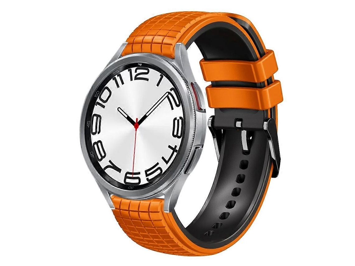 Pulseira De Silicone Bicolor Com Malha De 20 Mm