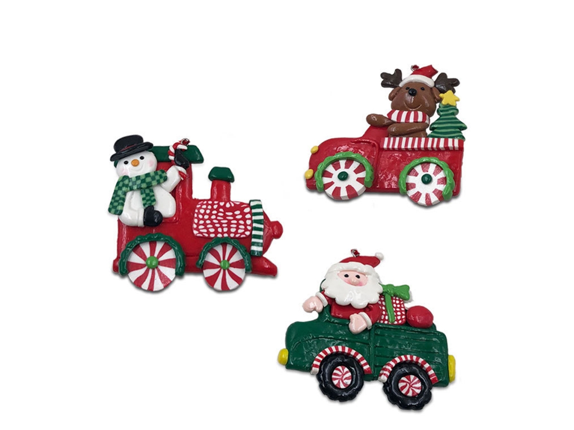 3Pcs Carro de Natal-Velho + Boneco de Neve + Cervo AURUM
