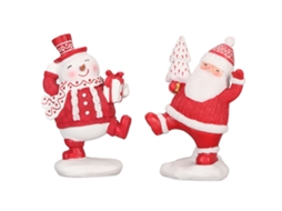 Figura Papai Noel e Boneco Neve Natal Colorida Worten