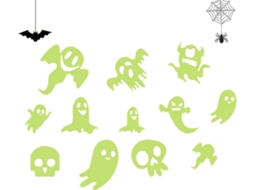 Fantasmas Que Brilham No Escuro Adesivos Para O Halloween