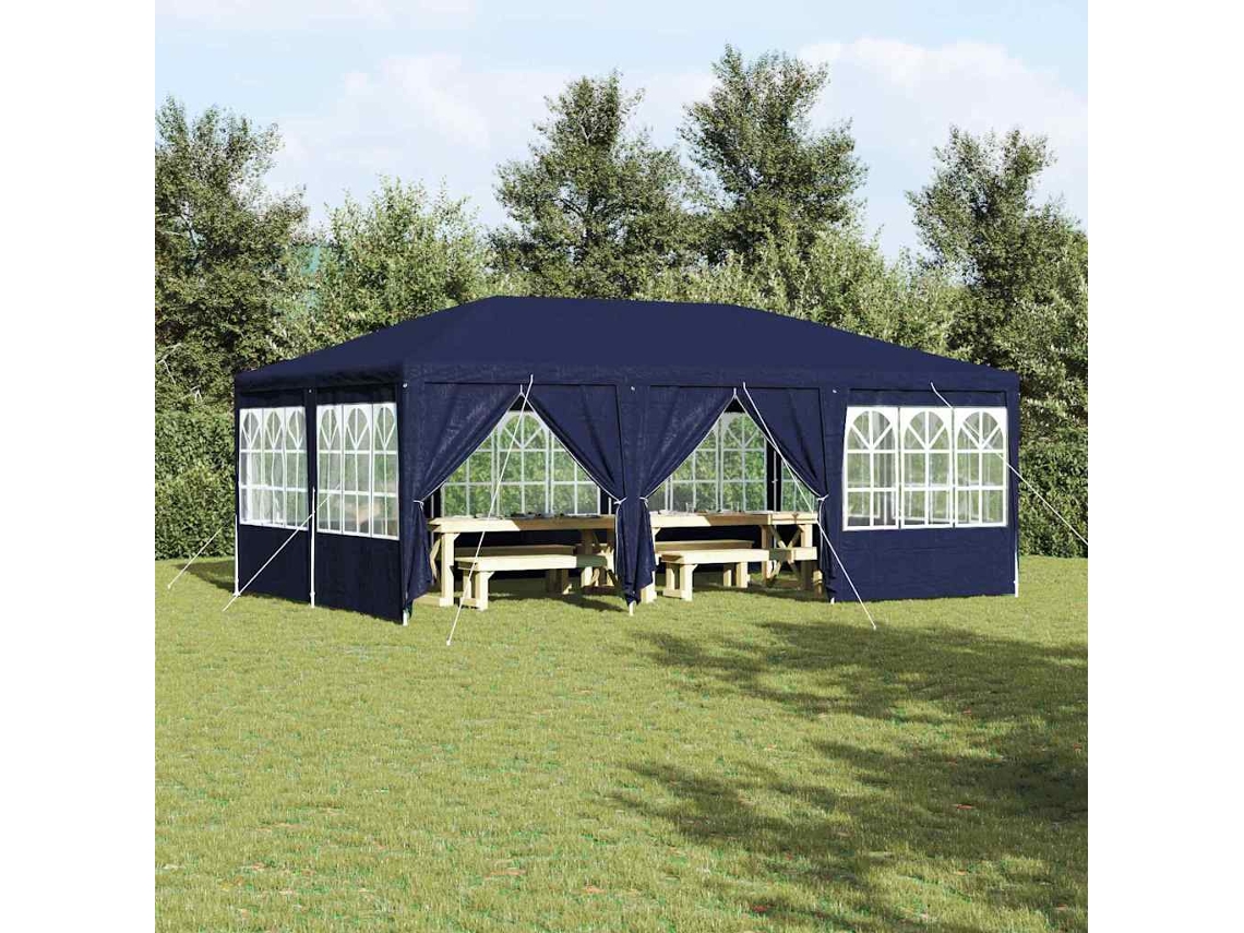 Vidaxl Tenda De Festa 600 X 400 X 266 Cm Azul Polietileno