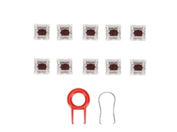 10 Peças De Interruptor De Teclado Mecânico Switch Marrom Abs Premium Estrutura Delicada Longa Durabilidade