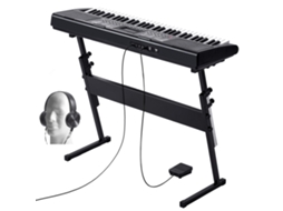 Succebuy 61 Teclas Teclado Digital Portátil Piano Com Suporte, 600 Tons
