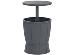 Mesa refrigeradora externa 3 em 1, 41l, lateral de bar, altura ajustável, balde gelo, cinza NOVAVEST
