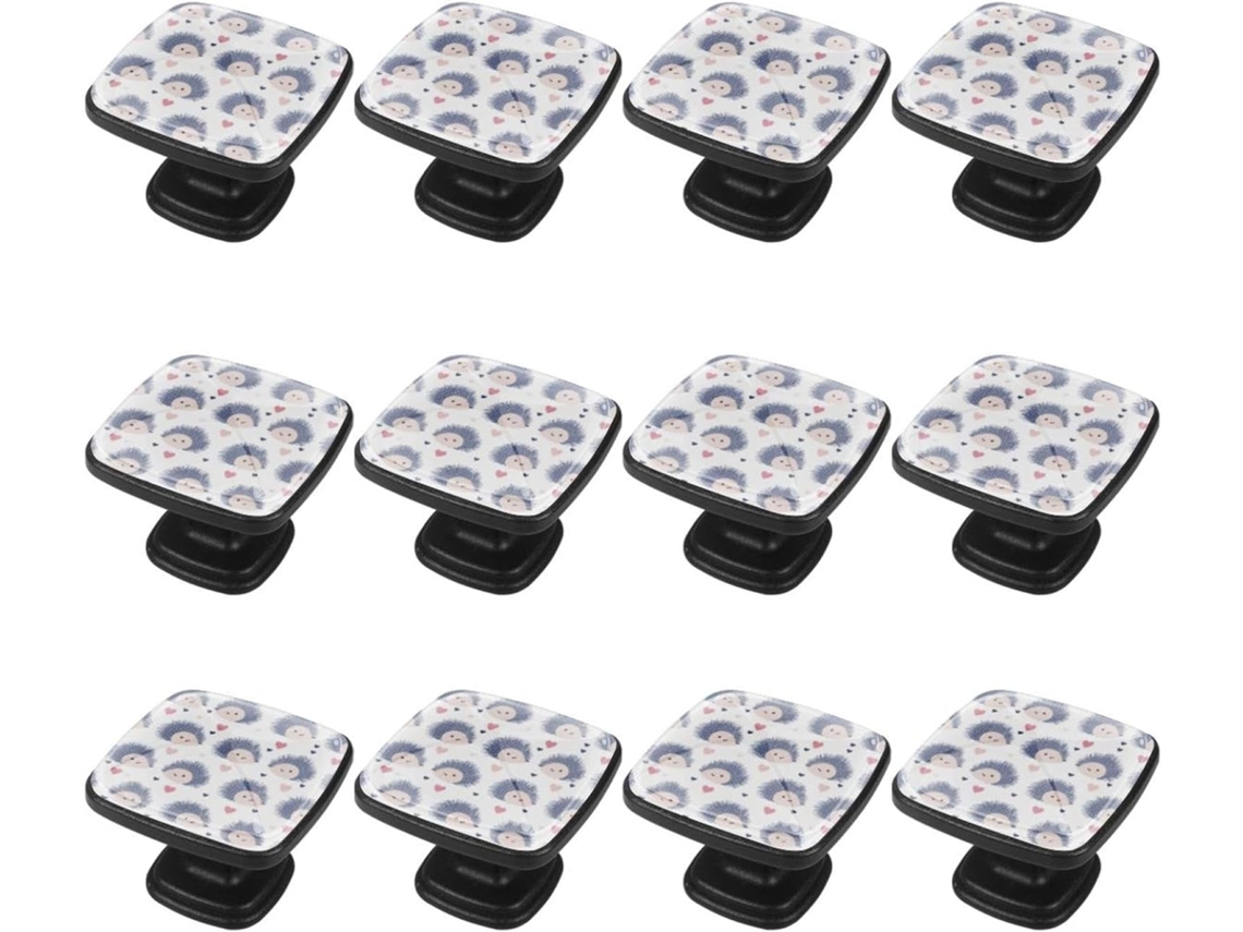 Puxadores Quadrados Para Gavetas De Cômoda, Puxadores Para Armários De Cozinha, 12 Peças, Animais, Coração, Bolinhas