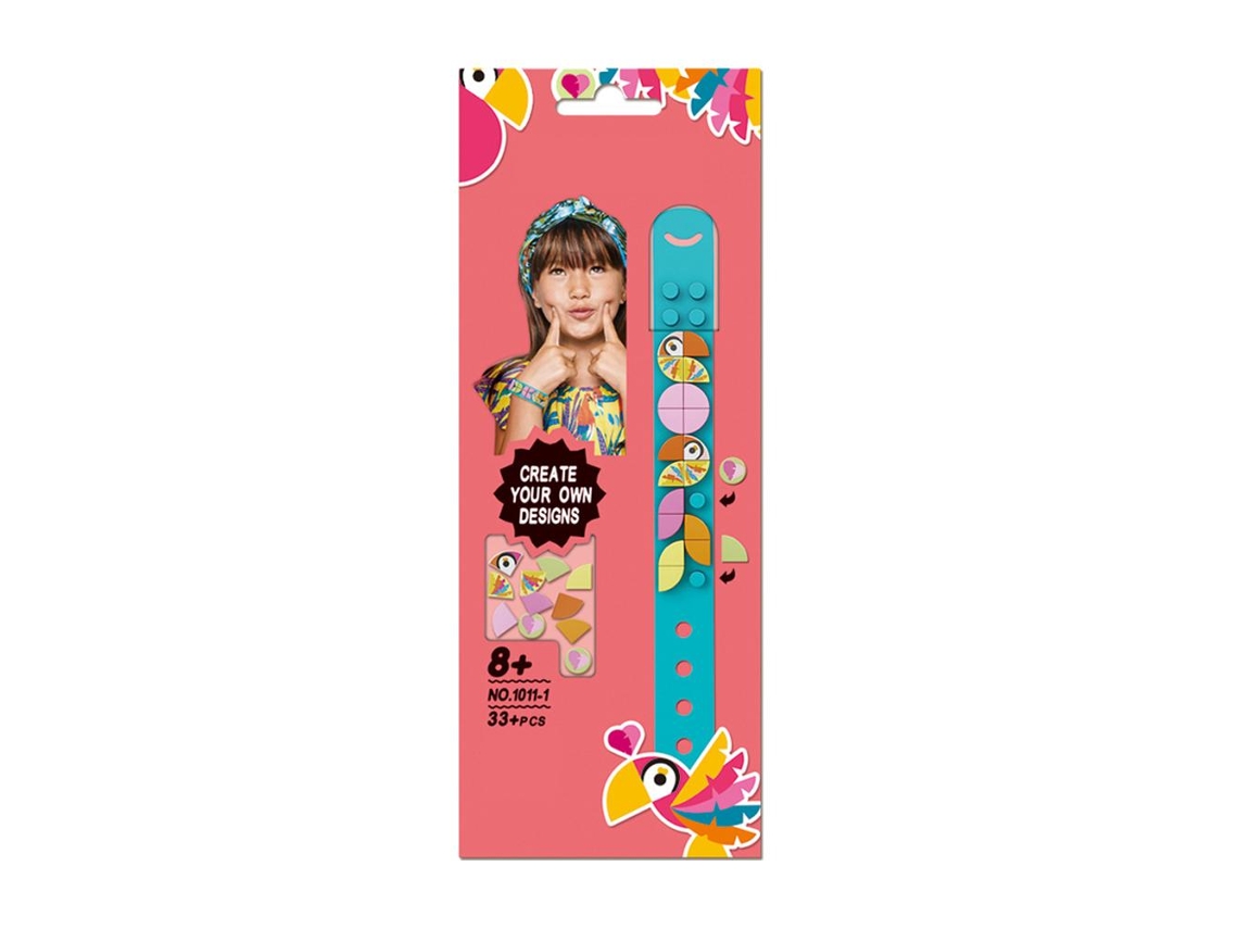 Primerox conjunto de Pulseiras Ajustáveis Brinquedo de Blocos Diy para Crianças com 33 Peças
