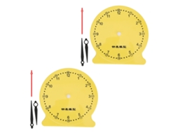 Primerox 2 Pcs Brinquedo Educativo Relógio para Aprender Hora Material Didático Científico Criativo