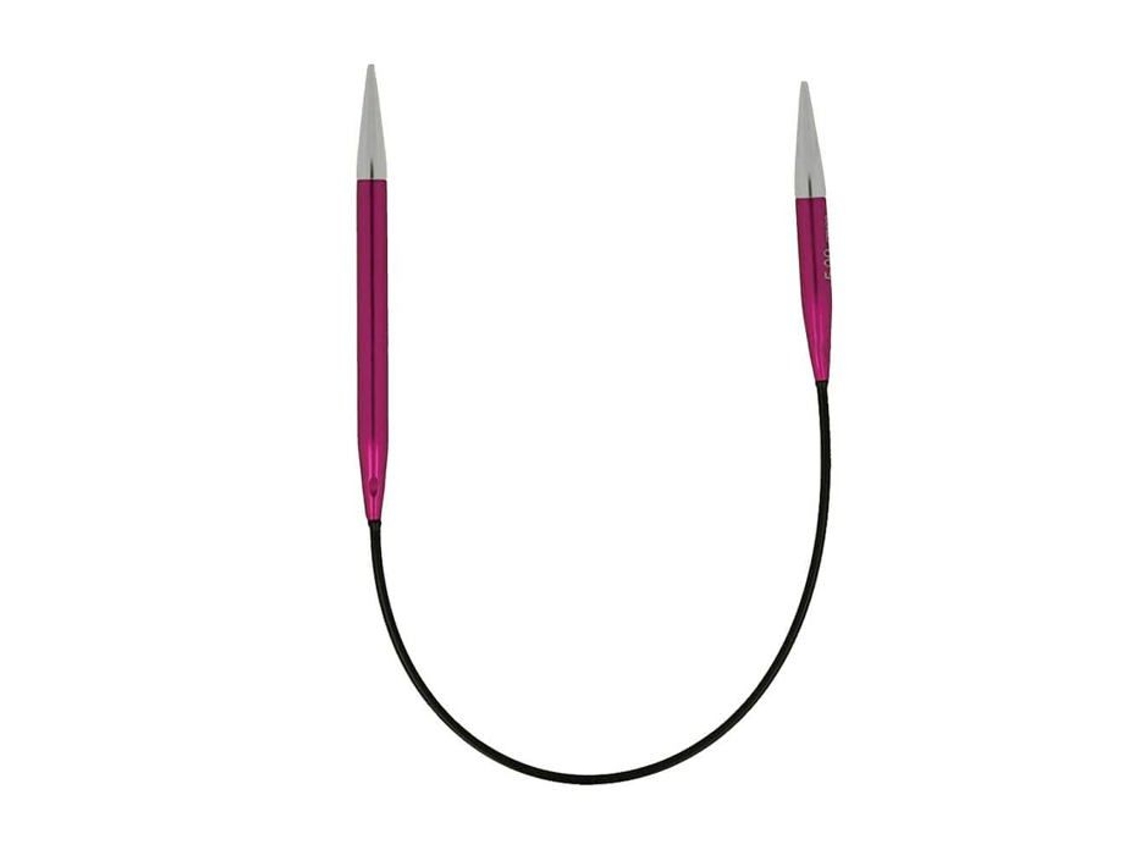 Agulha De Tricô Circular Knitpro K47060 Metal Leve 25 Cm 5 Mm Rosa
