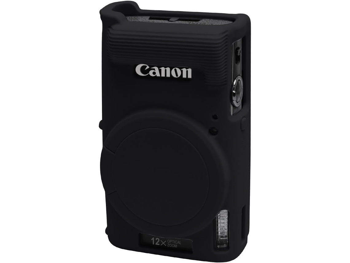Capa Silicone HEXINYIGJLY para Canon Ixy 650/elph 360tampa Objetiva Removível, Anti Risco, Tripé Preto