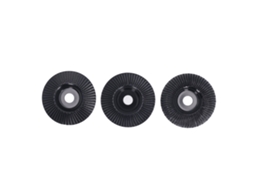 Conjunto de 3 discos de entalhe em madeira Carbeto 125mm para esmerilhadeira angular plana e curva