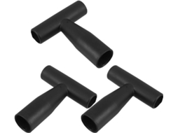 Kit de 3 Cabos Plástico Preto S/MARCA para Ferramentas de Jardinagem, em T