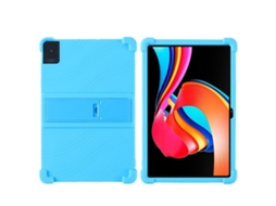 Capa De Silicone Anti‑choque Halinuia Com Suporte, Cor Azul‑celeste Para Tablet Tcl Tab 10l Gen 2