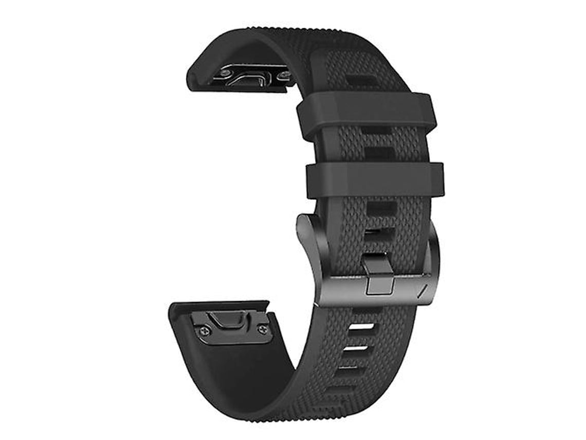Lurelia Pulseira De Silicone, Compatível Com Garmin Fenix 6s 20 Mm Preta, Acabamento Moderno