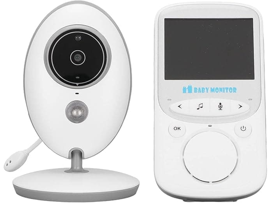Babá Eletrônica com Câmera, Tela de 2,4 Polegadas, Visão Noturna, Áudio Bidirecional, Controle de Temperatura AQUAFORGE