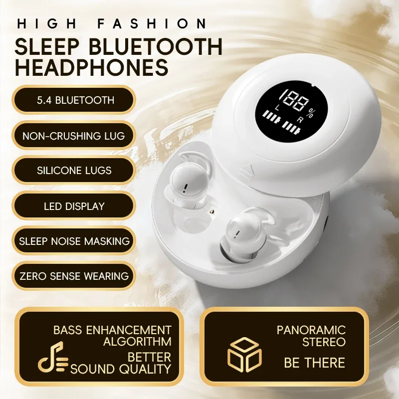 Fones De Ouvido Sem Fio Invisíveis (tws) Brancos Com Bluetooth 5.4
