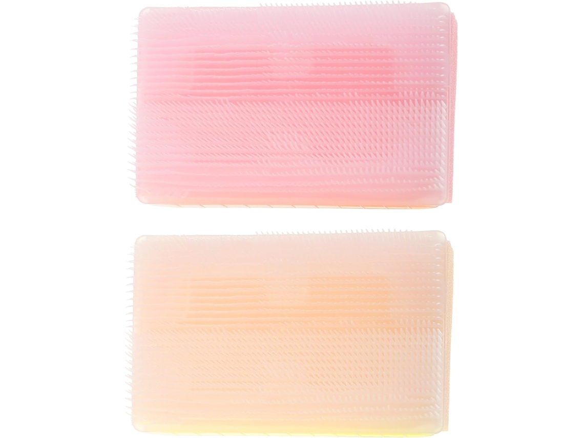 Conjunto Aboofan Com 2 Escovas Sensoriais Para Banho De Bebê, Escova De Massagem Esponja Macia, Tamanho Pequeno, Rosa E