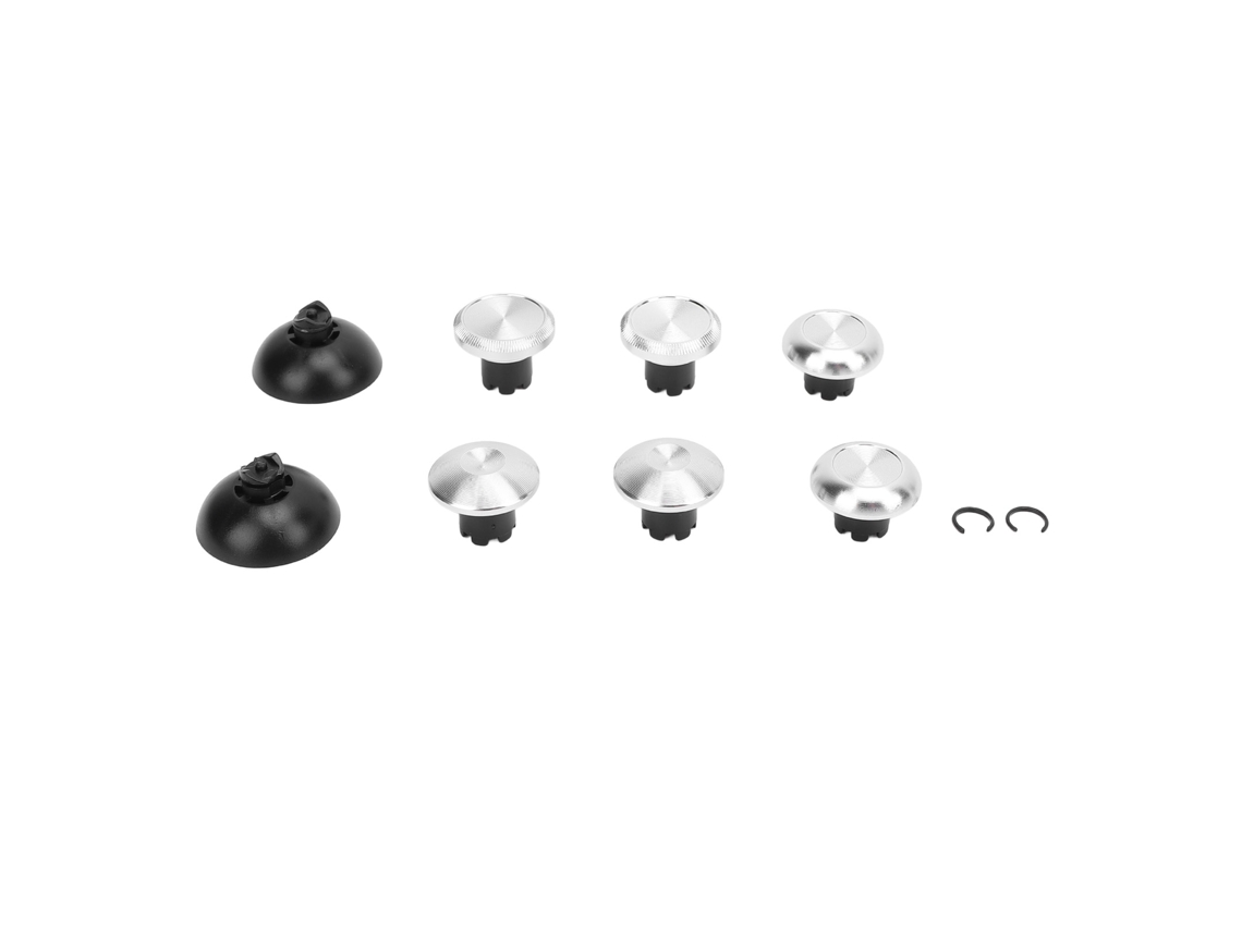 Joysticks analógicos de liga de alumínio para comandos Edge, Elite e Switch Pro, com 2 joysticks padrão, 2 baixos e 2 altos prateados MARCA