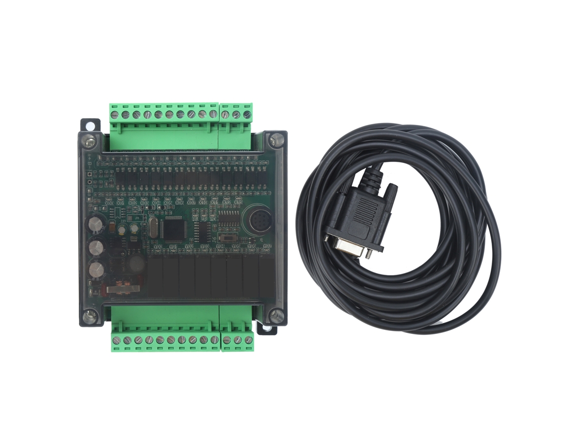 Controlador Plc Programável com Módulo de Controle Industrial e Cabo Dvp 2n 1n 20mr