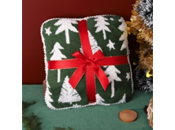 Almofada de Pelúcia, Almofada para Sofá MDUG (caixa de Presente Almofada de Natal Verde 42cm)