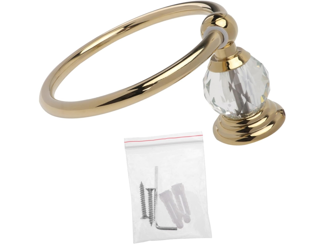 Suporte De Parede Retrô Dourado Para Toalhas, Economizando Espaço, Com Design Fechado Para Maior Segurança