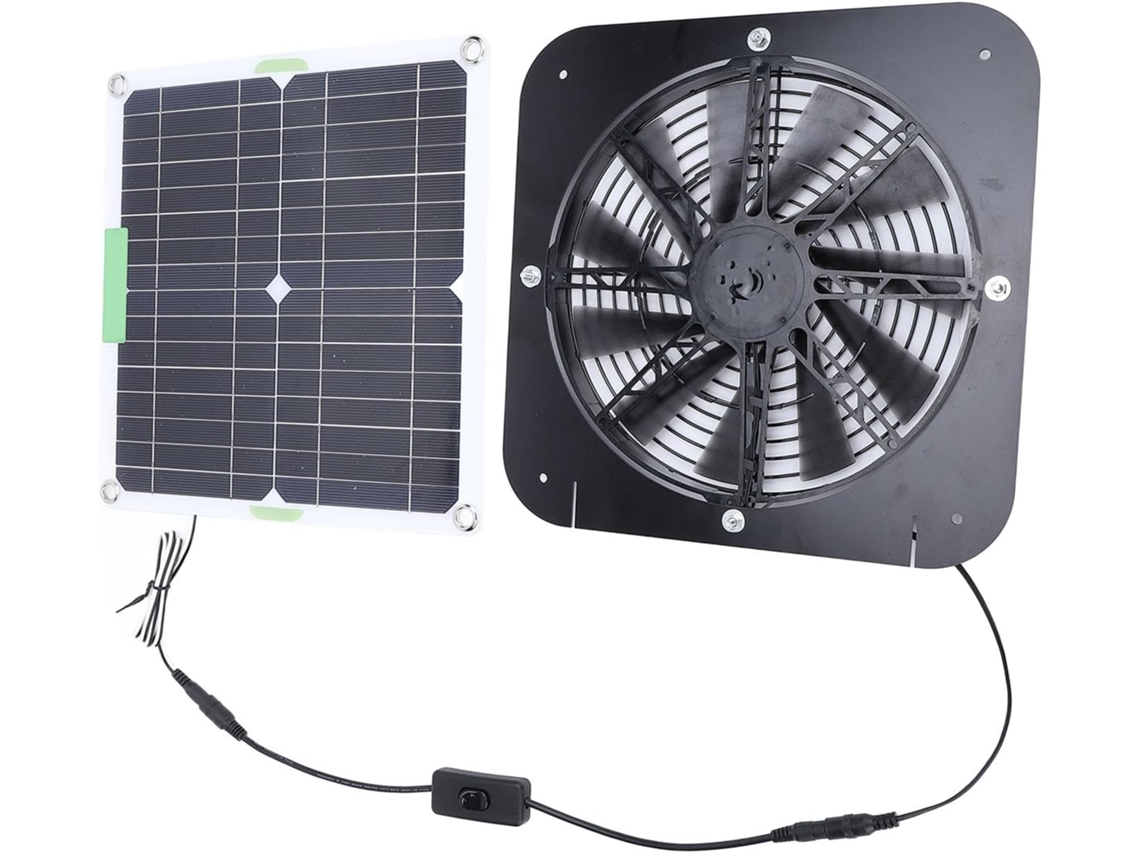 Ventilador Solar Eficiente, 100w, Com Painel Solar De 13,5 Polegadas, Para Veículos Recreativos.