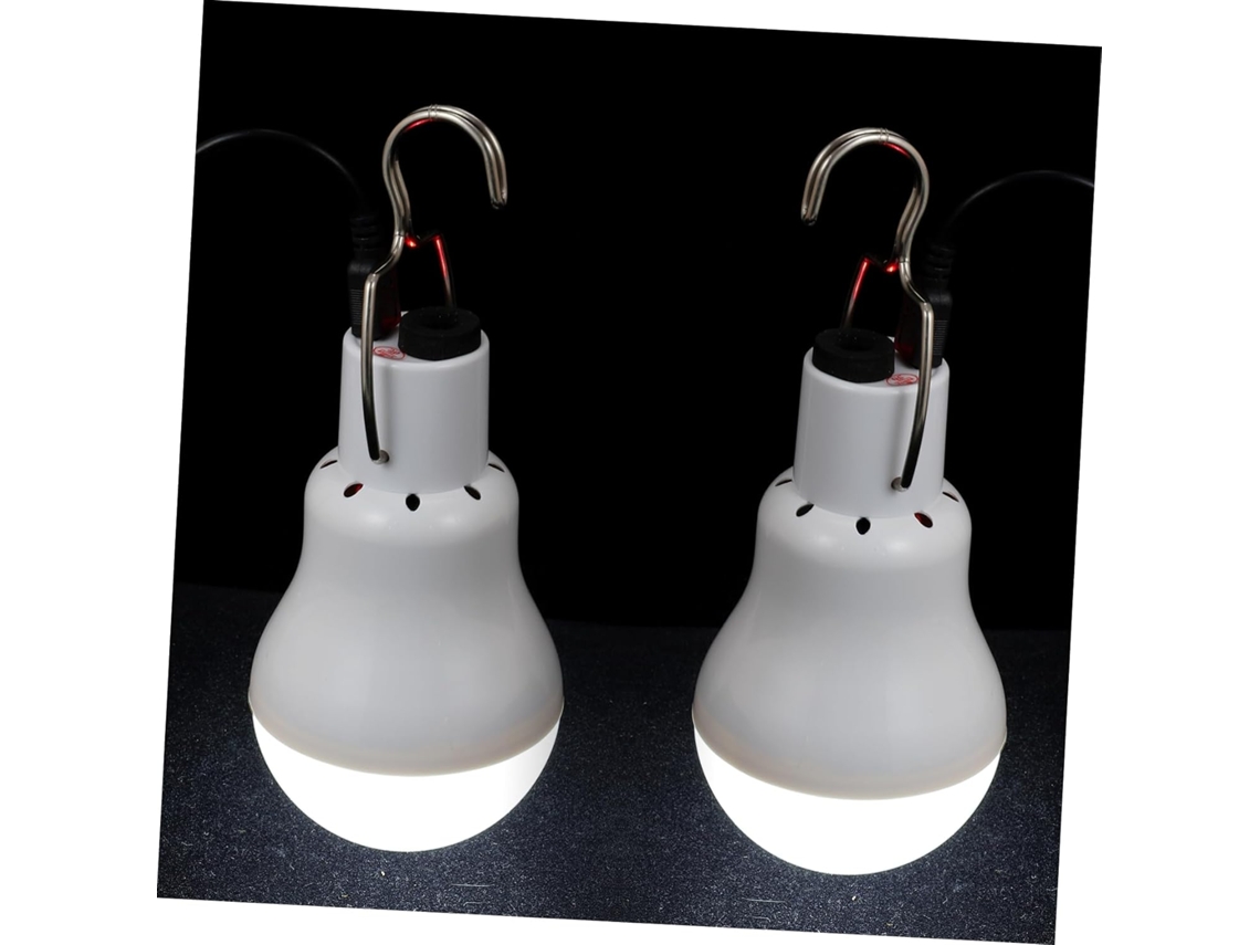 Conjunto De 2 Lâmpadas Solares Led Portáteis Para Camping, Iluminação Externa, Luz De Barraca Recarregável
