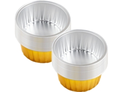 Formas Douradas De Alumínio Para Cupcakes E Bolos