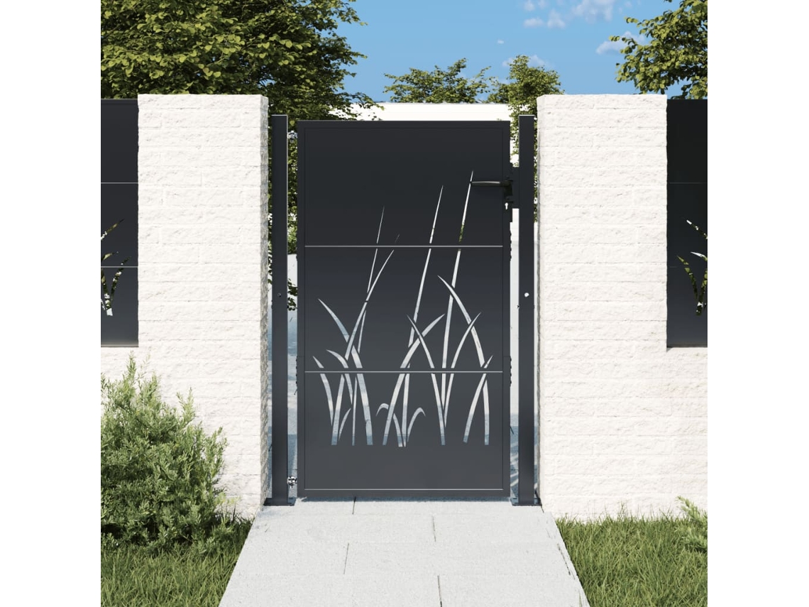 Portã£o De Jardim 105x130 Cm Aã§o Design Erva Antracite DKD HOME DECOR