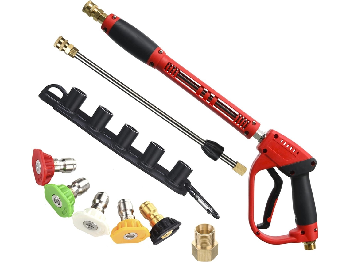 Pistola De Limpeza De Alta Pressão Com Extensão,5 Bicos,conexão M22,102 Cm,5000 Psi Btforus
