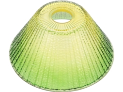 Abajur Pendente De Vidro Com Degradê Verde, Abajur Plissado, Furo De 35 Mm Para Lâmpada E27, Capa Mi Gokoco