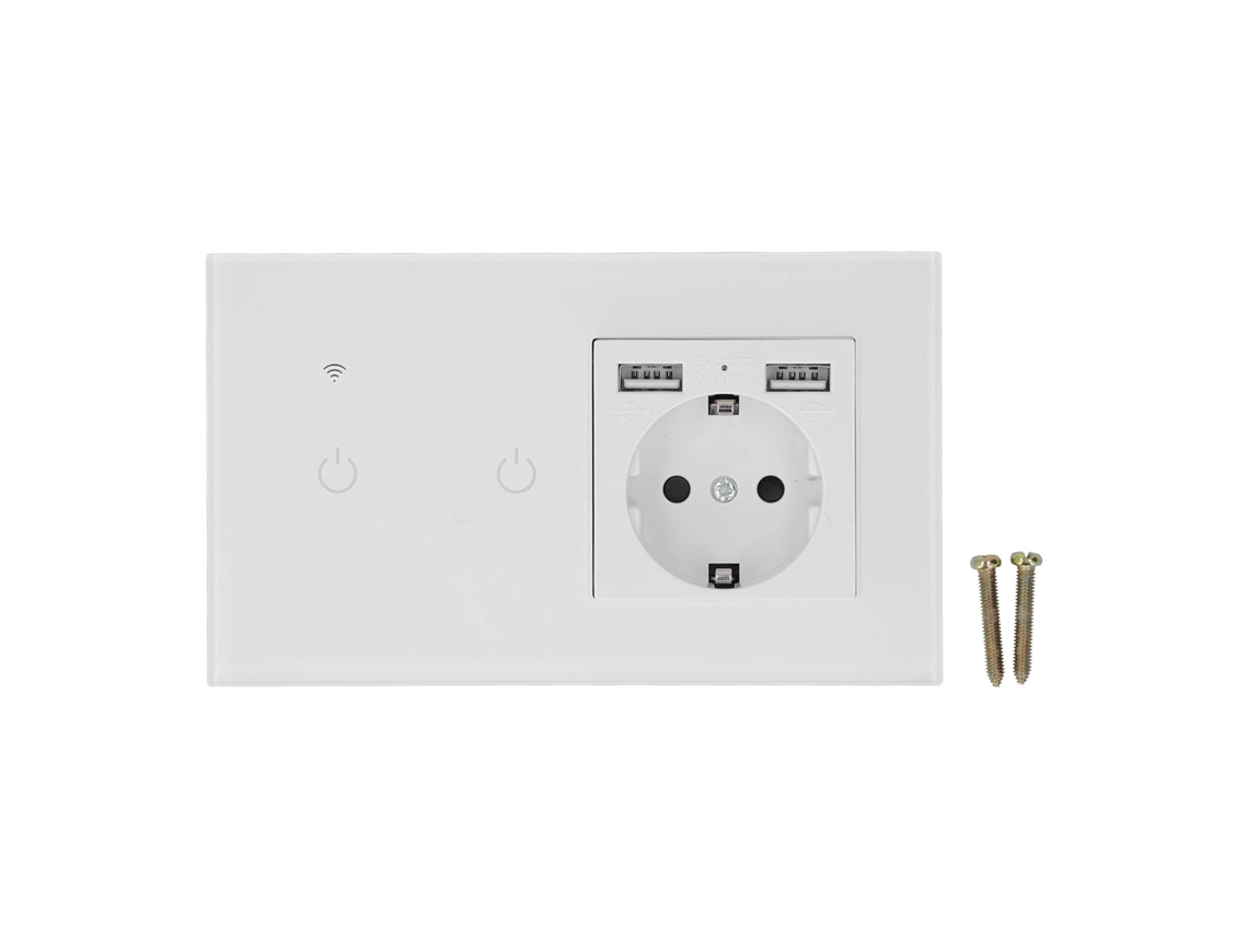 Interruptor Inteligente Wifi com Tomada e Usb Controle App YURU