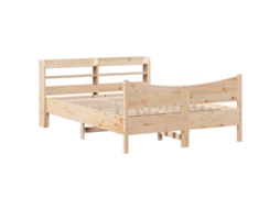 Bed Frame, Bed Frames Vidaxl Marrom Madeira De Pinho (150 X 200 Cm)