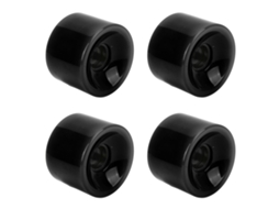 Rodas de Patinete Mali 4 com PU 78a, grip forte, duráveis, acessórios pretos