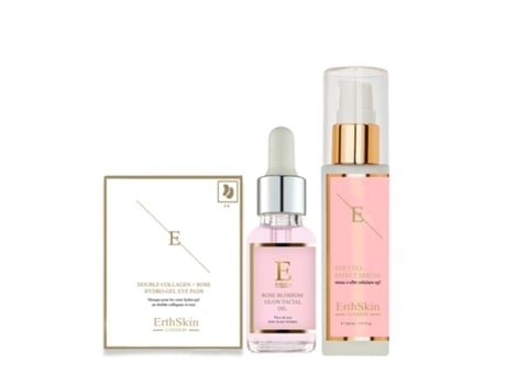 Sérum Egf Cell Effect 60ml Óleo Facial Rose Blossom Glow 30ml Colágeno Duplo Almofadas De Hidrogel De Rosa Para Os Olhos 5 X 2 Erth Skin London