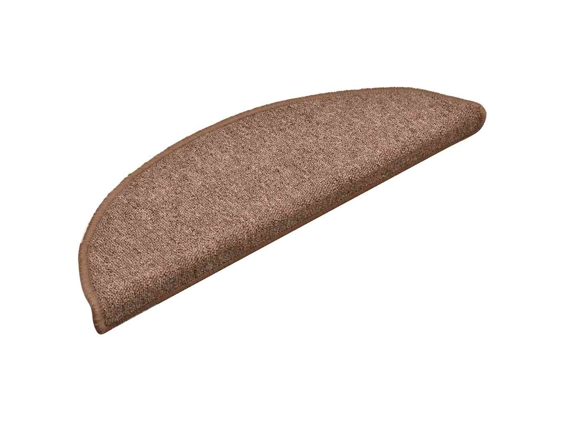 Tapetes de Escada 30 Peças 56x17x3 cm Semicircular Marrom MAISON EXCLUSIVE