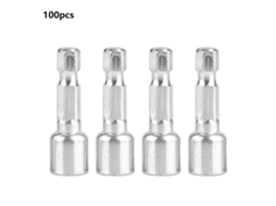 100 Peças Conjunto De Brocas Hexagonais Magnéticas De 8mm Com Cabos E Adaptadores Para Furadeira