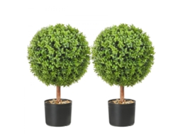 Conjunto De Decoração De Jardim Com Bolas De Buxo, Plantas E Esferas De Topiária Artificial Tekmaquinas