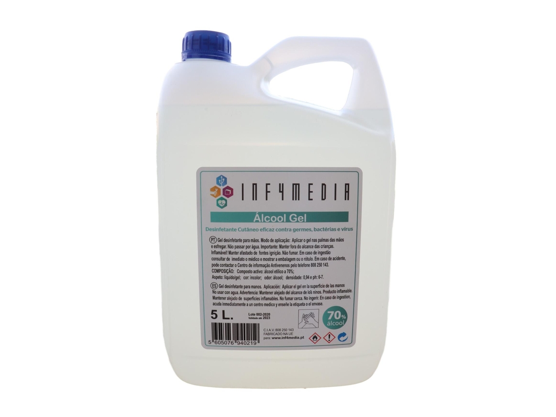 Alcool Gel 5L 70% álcool