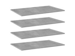 Bookshelf Board, Bookshelf Boards Vidaxl Cinzeto Madeira Processada (80 X 50 X 1.5 Cm)