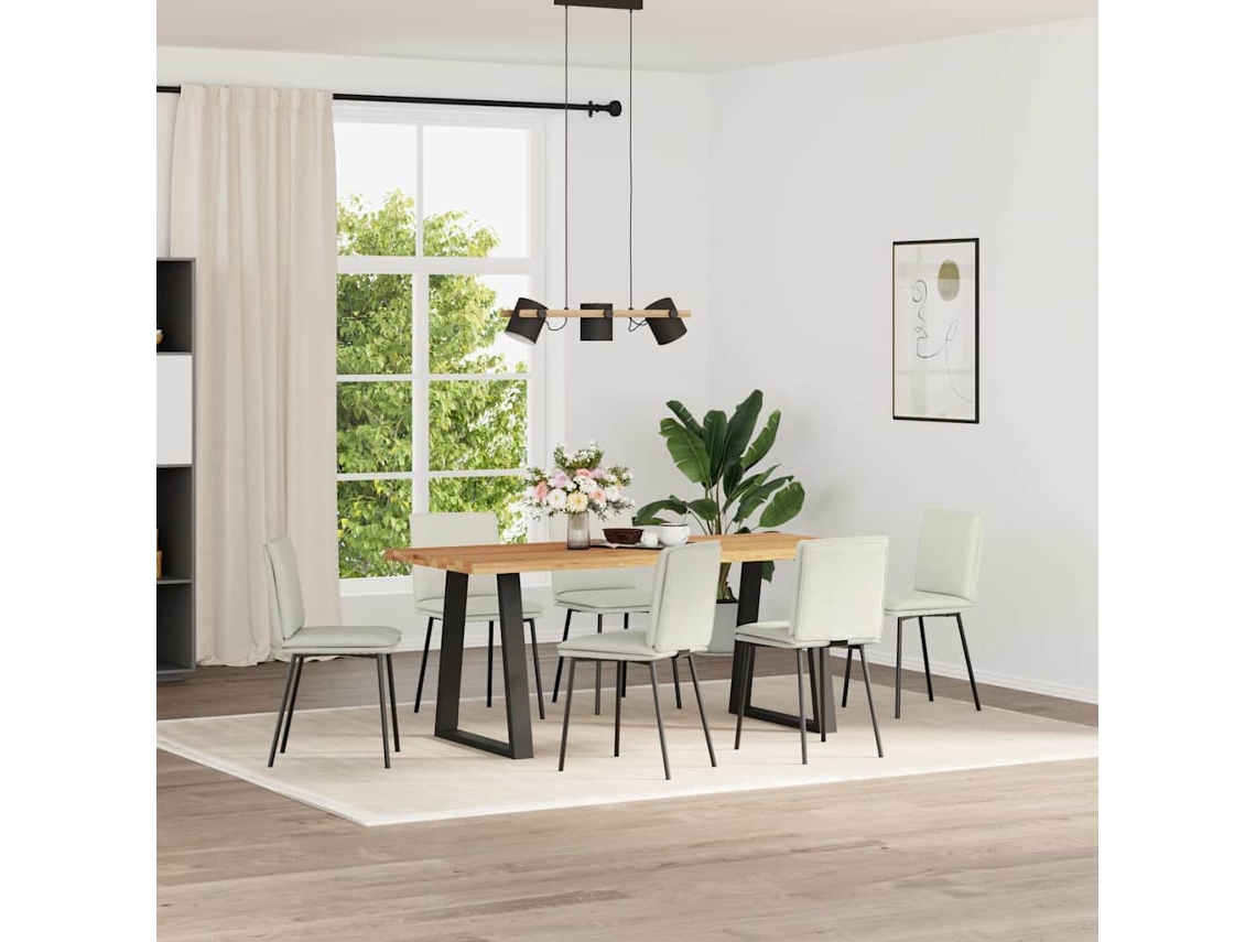 Vidaxl Cadeiras De Jantar 6 Pcs Veludo Cor Creme
